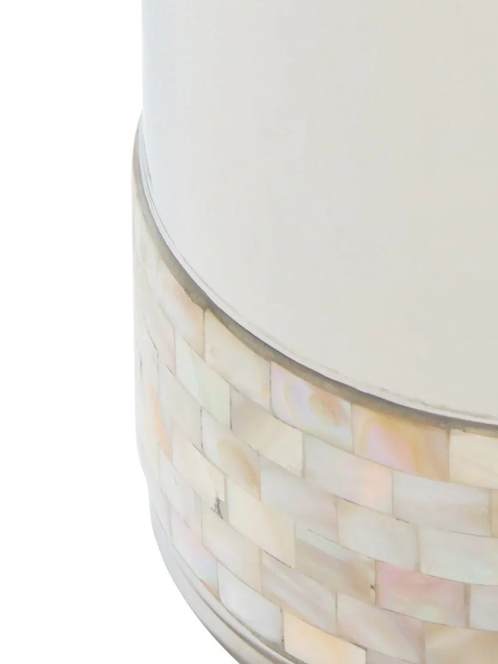 Stainless Steal & Mother-of-Pearl Wine Chiller NIB 4.7x4.7x7